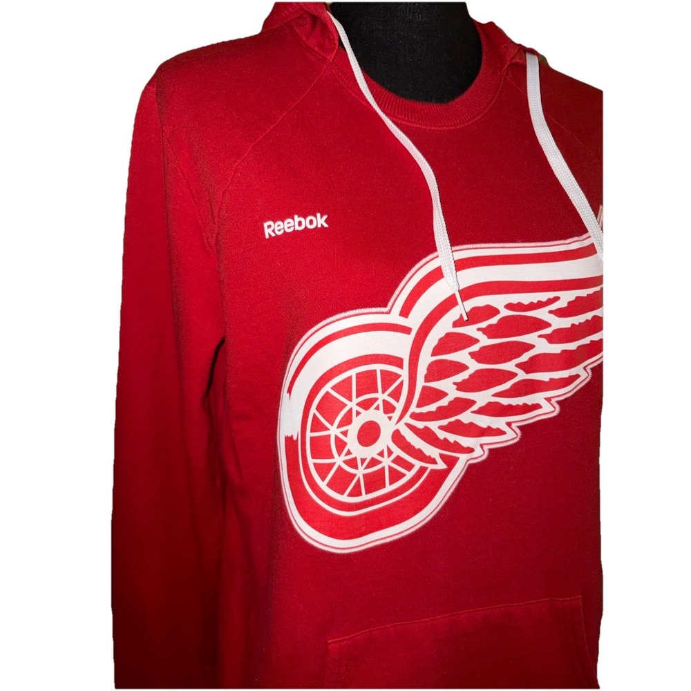 Reebok Detroit Red Wings NHL Hoodie sweatshirt Large - Picture 4 of 6